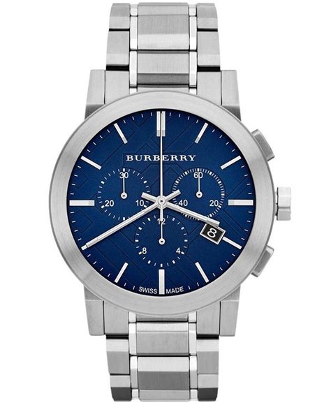 burberry silver watch blue face|where to buy burberry watches.